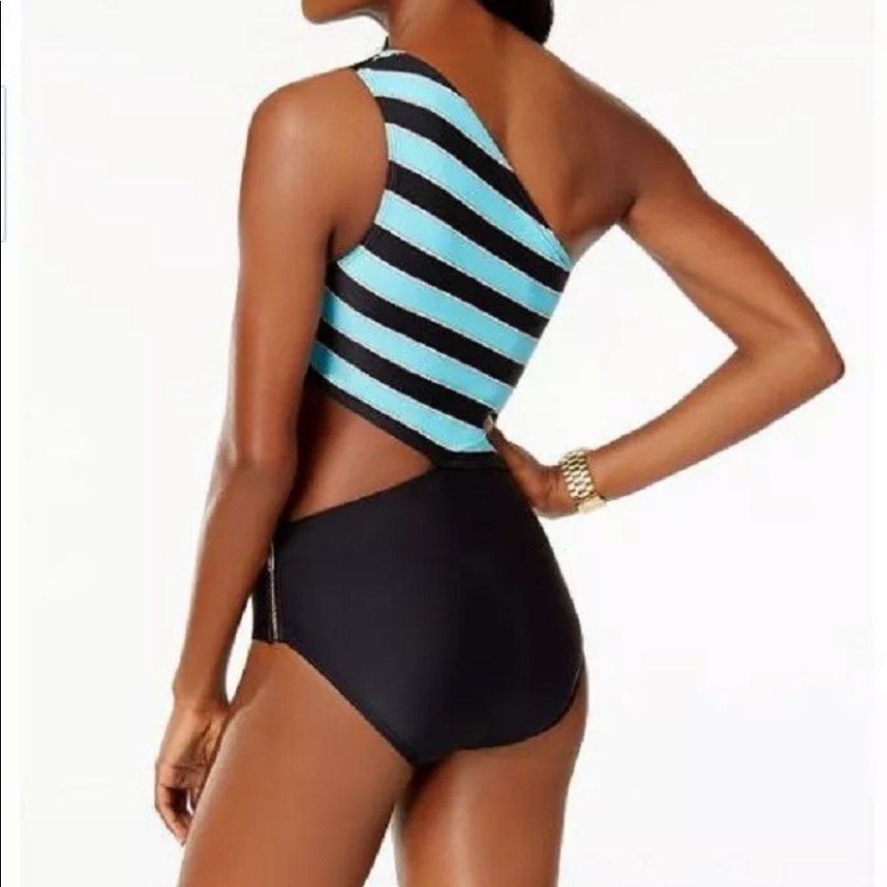 Michael Kors One-Shoulder One-Piece Swimsuit - Picture 2 of 7